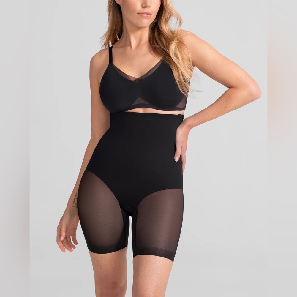 Honeylove SuperPower Short black shapewear mesh compression size 2X